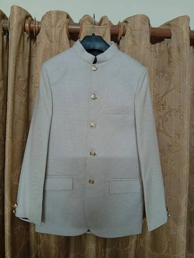 Men Milky Cream Prince Coat