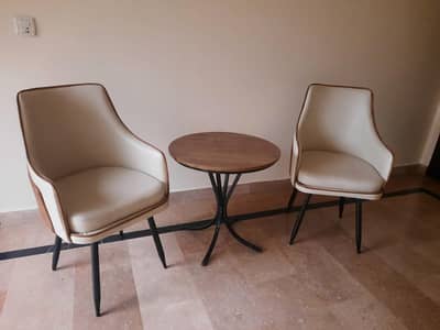 Coffee Table with two Sofa Chairs