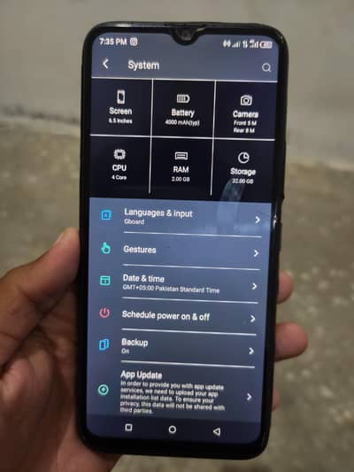 itel vision 1pro / 2 gb ram/ 32 memory/ 4000 mAh battery