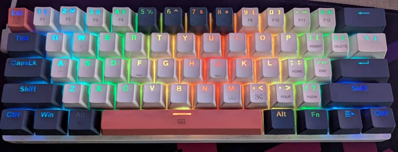 mechanical 60% keyboard | hot swappable red switches