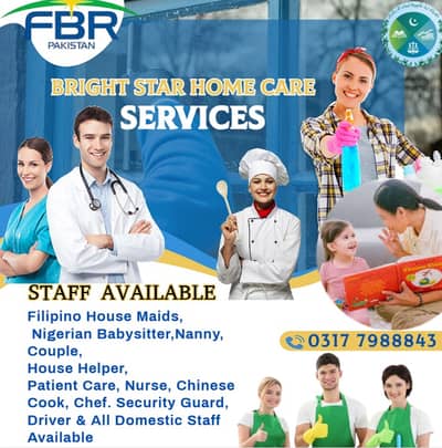 Maids / Babysitters / Patient Care Attendants / Driver / Cook / chef