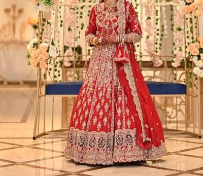 bridal lengha row silk