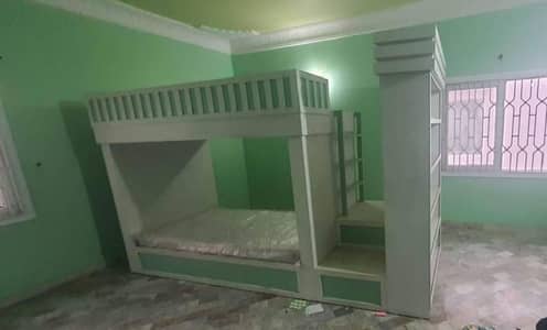 Wooden Kids Double Bunk Bed - Apple Condition 10/10 (Like New)