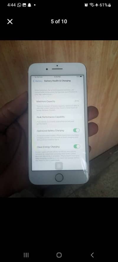 iPhone 8 Plus bypass 256gb 78 battery health Touch ID fail