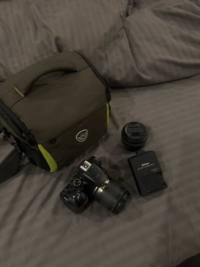 NIKON D3500 with kit lens 18-55mm and additional lens 50mm 1.8