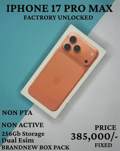iPhone 17Promax Factory Unlocked Box Packed.