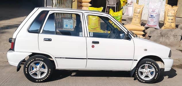 Mehran car white 2013 10/10 Euro AC