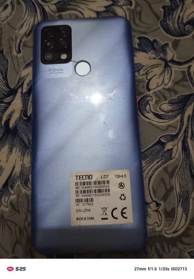 tecno povs 6/128 6000man bettry