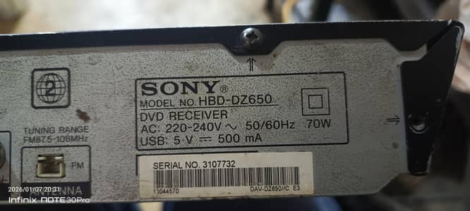 Sony HBD DZ_650 5.1 home theater
