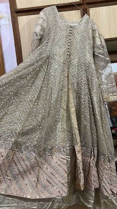 Creamy frock nd dupata