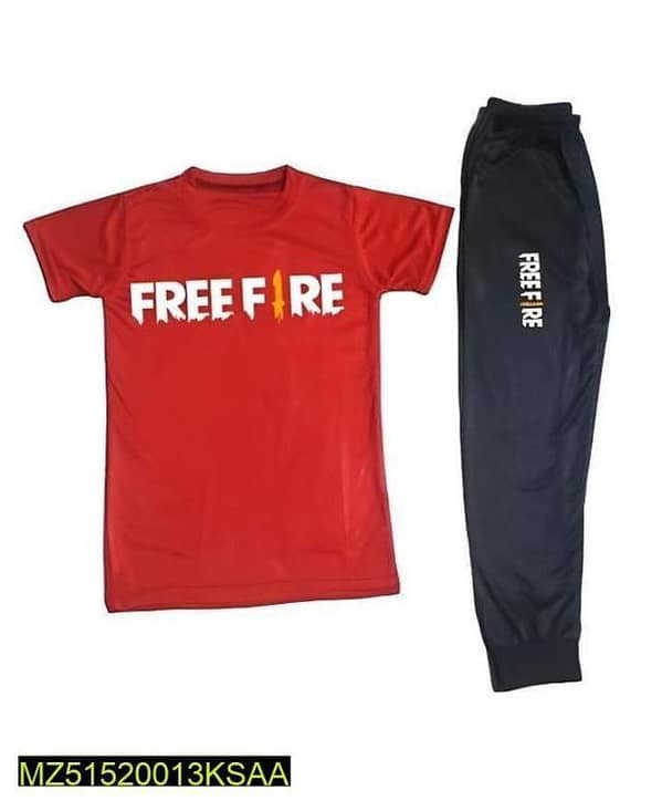 2pc full tracksuit Free Fire monogram
