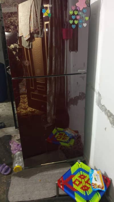 Haier refrigerator All ok condition Like a new full size glass door