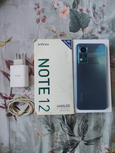 Infinix note 12 with box and original charger