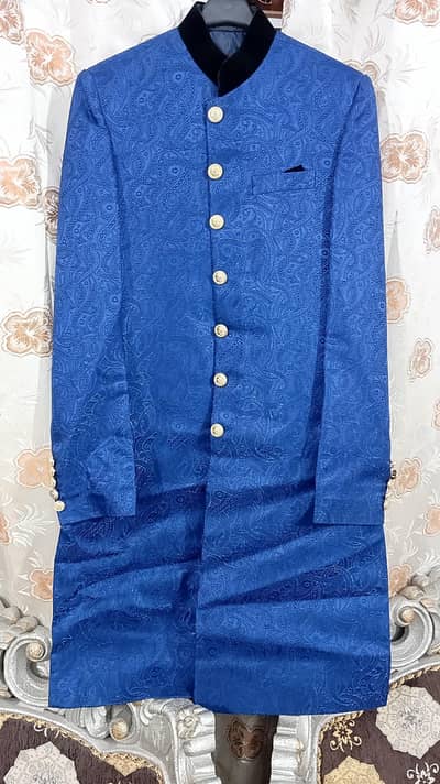 Blue Sherwani New