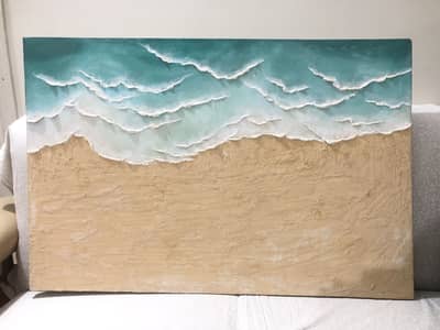 3d beach painting