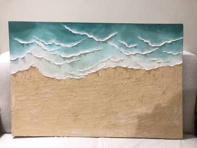 3d beach painting