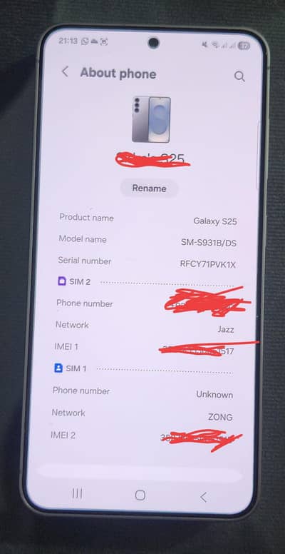 Samsung s25 12/512gb