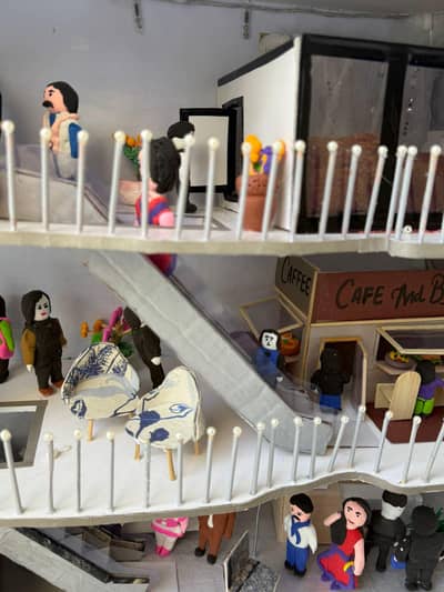 Hand-made Bus Terminal Miniature Model Brand New!