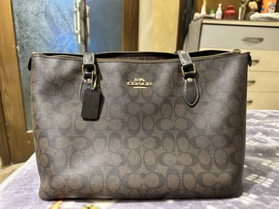 Coach Brown Signature Tote Bag
