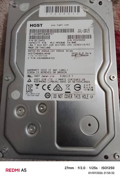 4TB computer hard drive for sale