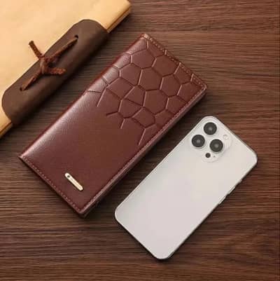 Men’s Leather Wallet (Half-Crocodile Design)