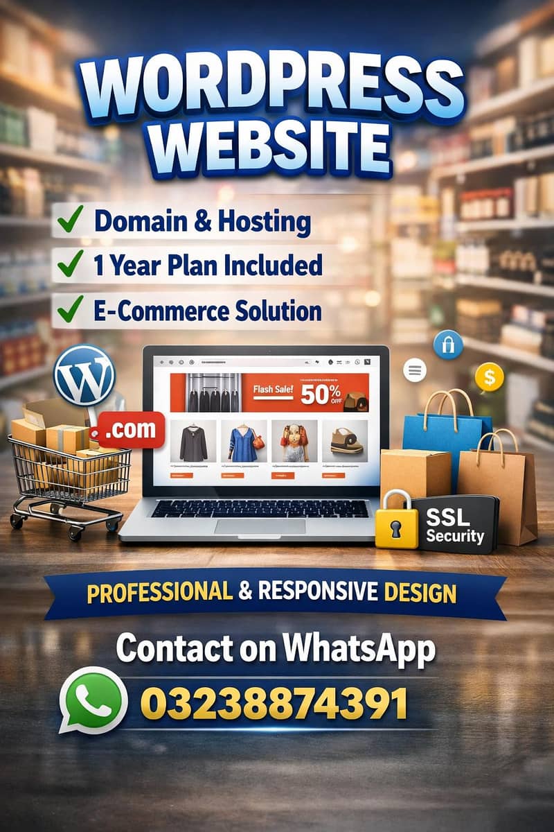 WordPress Website Development – Domain & Hosting 1 Year Free 0