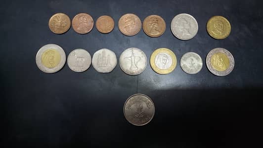 Old and new other countaries coin