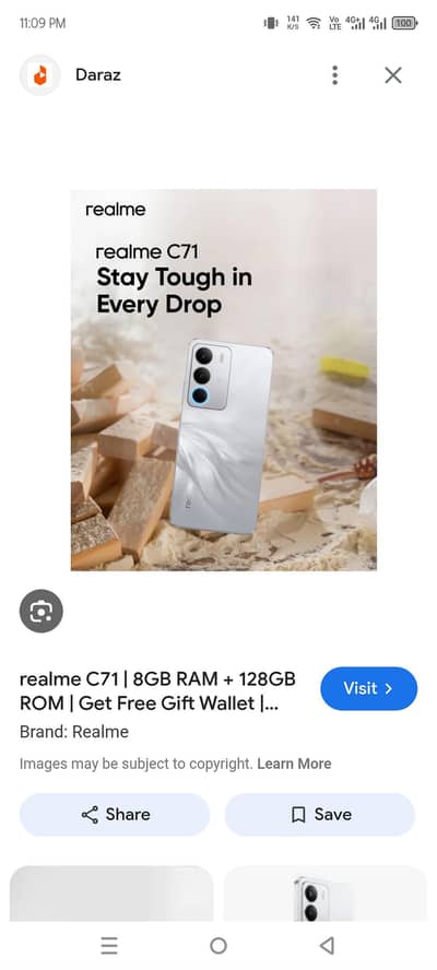 Realme C71 For sale  just 2 month use