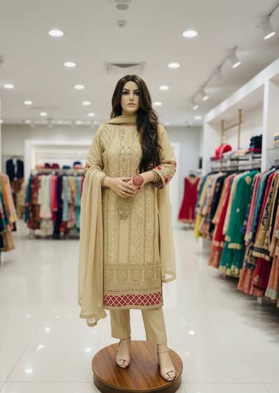 Embroidery lawn dress