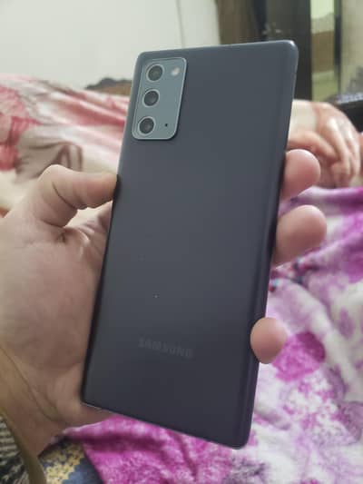 samsung note 20 5g  8ram -256 memory factory unlock 10/10 phone a