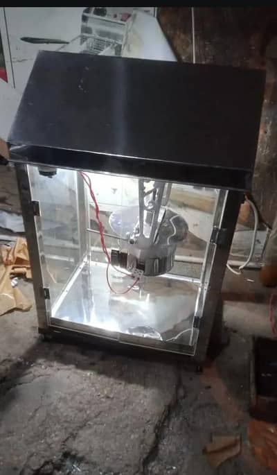 Brand New Commercial Pop Corn Machine With Silver Pipes / Bulk Stock