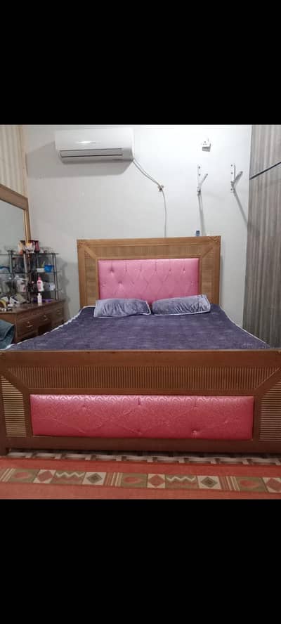 Steel bed along with dressing table Used look like new