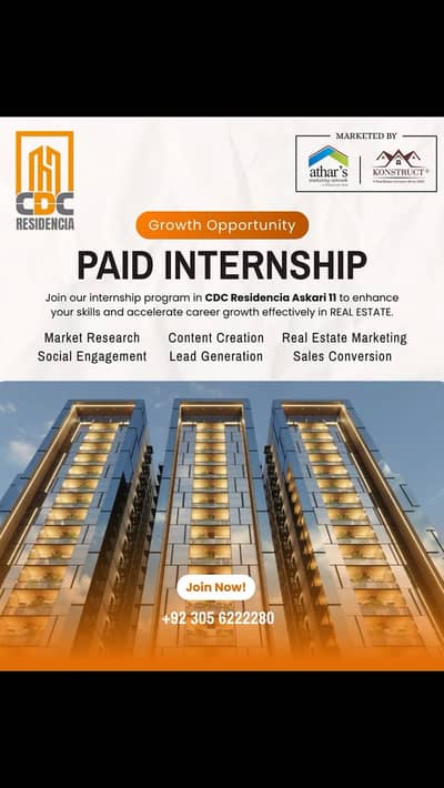 PAID INTERNSHIP [FOR FEMALES] - CDC RESIDENCIA, ASKARI 11