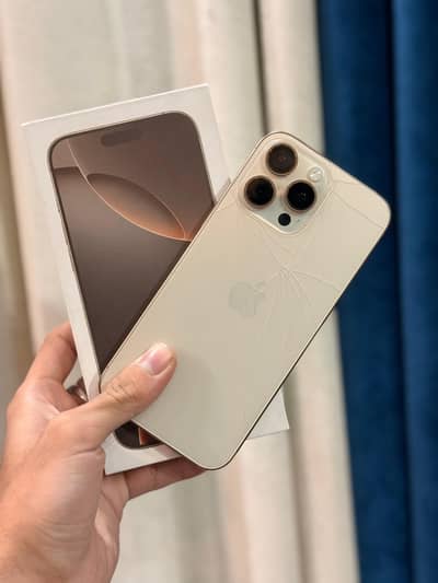 iphone16 pro max jv(100%HB)(512gb)back glass break