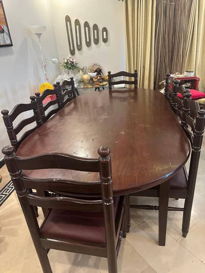 8 seat dining table wooden