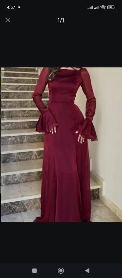 dark Maroon dress with back lace