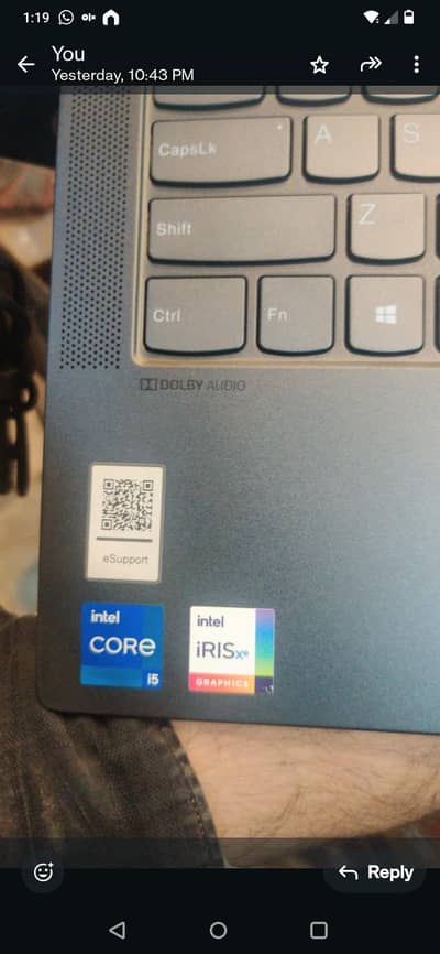 idea pad 5 corei. 5 11th Gen 16gb 256 nvme checking warranty d