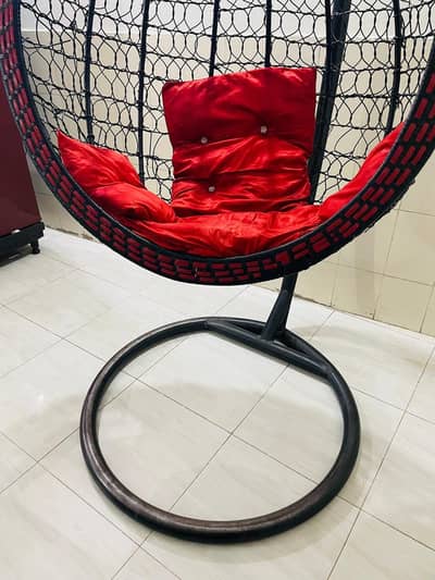 Egg shape hanging swing chair jhoola stand