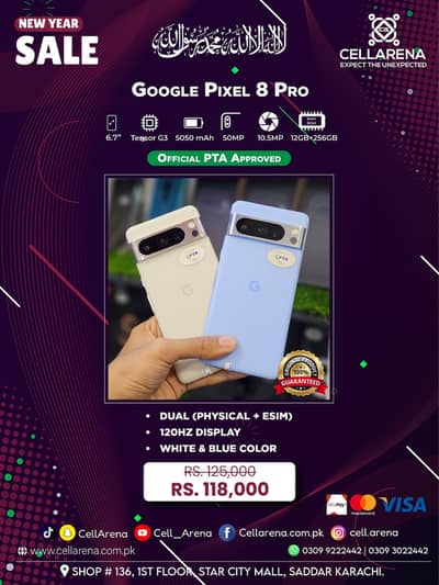 New Year Sale Google Pixel 8 Pixel 8 Pro CELLARENA