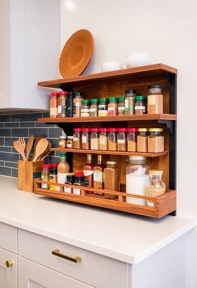 Kitchen Storage shelves rack, Spice boxes storage rack