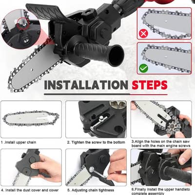 Drill to Cain saw arachment 6 inchs