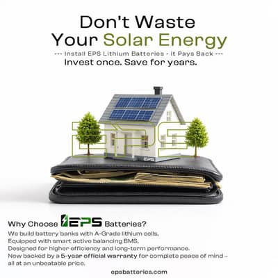 EPS Batteries Launch 12v,24v,48v Lithium Battery Banks For Long Backup