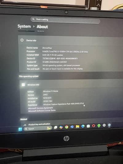 Hp Pavilion 15 gaming - i5(10Gen) - 8Ram - GTX 1650(4GB)