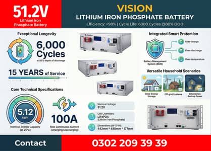 51.2 Lithium Iron Phosphate Battery