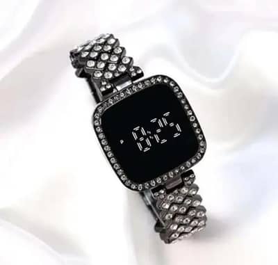 Full diamond touch screen LED watch Steel  Chain