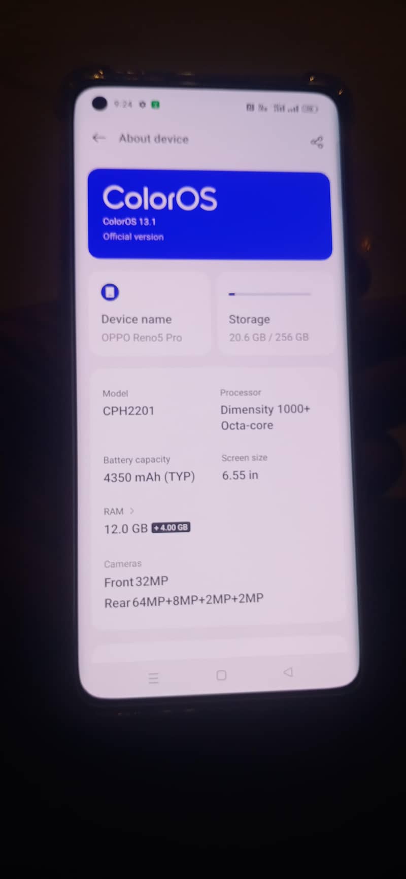 میں اپنا موبائل سیل کرنا چاہ رہا ہوں رینو فائو پرو کنڈیشن بالکل صاف ہے 3