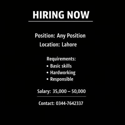 Jobs in Lahore