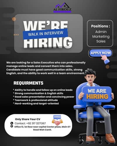 WE ARE HIRING – SALES COORDINATOR   Zahrat Al Wurood Flower