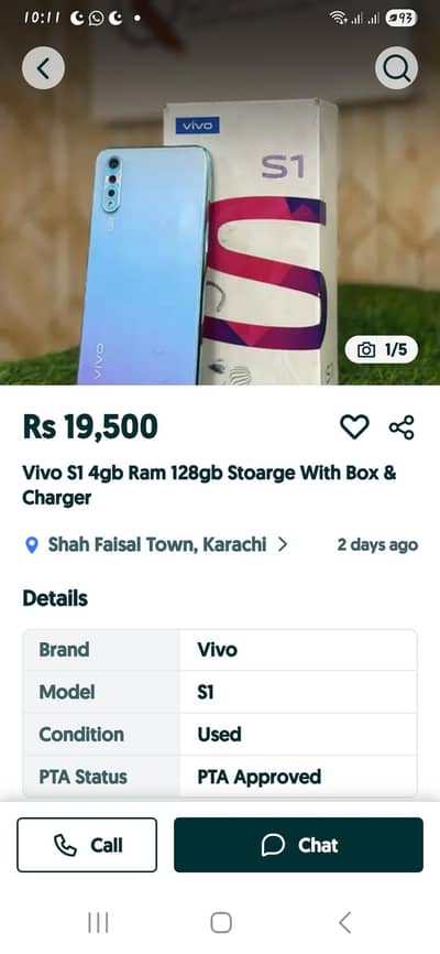 vivo s1 for sale deman 16000  slightly negotiable