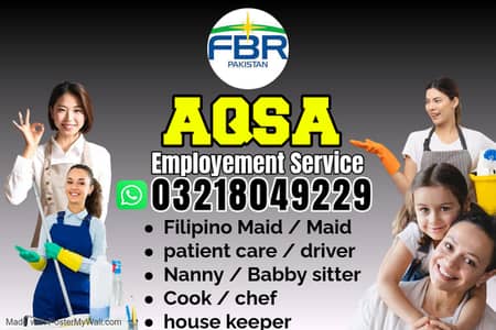 Maids / House Maids / cook / House chef / Baby Sitter maid available